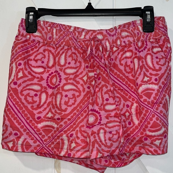 Vineyard Vines Women’s Pink Cotton Flowy Patterned Drawstring Shorts Size S - Picture 1 of 5